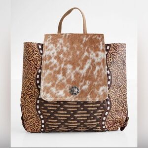 MYRA BAG Cinquefoil Real Cow Fur Leather Backpack